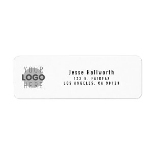 Étiquette Votre logo Adresse de retour simple moderne