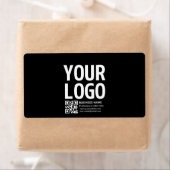 Étiquette Votre logo avec code QR et texte modifiables (En situation)