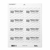 Étiquette Votre logo d'entreprise Carrelé Moderne Adresse de (Feuille entière)