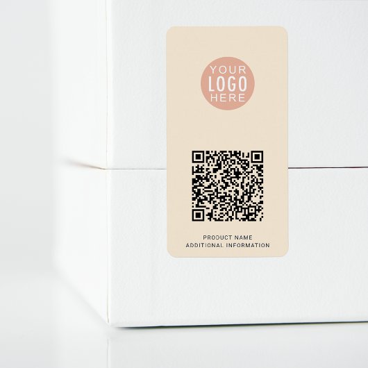 Étiquette Votre logo d'entreprise Code QR moderne ID de prod