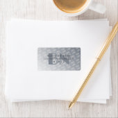 Étiquette Votre logo en mosaïque | Gradient gris Adresse de (En situation)