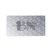 Étiquette Votre logo en mosaïque | Gradient gris Adresse de (Devant)