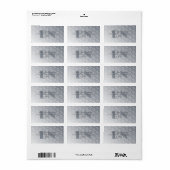 Étiquette Votre logo en mosaïque | Gradient gris Adresse de (Feuille entière)