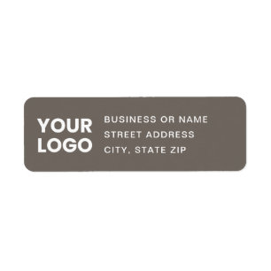 Étiquette Votre logo et texte modifiable Adresse de retour