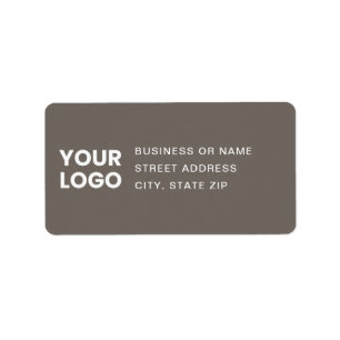 Étiquette Votre logo et texte modifiable Adresse de retour