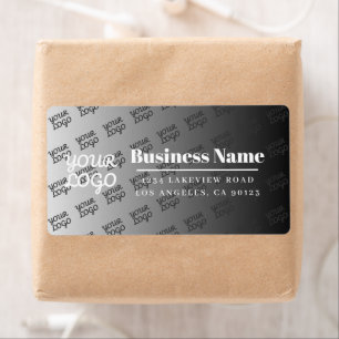 Étiquette Votre logo ici Carrelé Blanc Ombre & Couleur modif