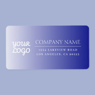 Étiquette Votre logo ici moderne Ombre blanc & couleur modif