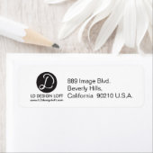 Étiquette Votre logo ici simple personnalisable (En situation)