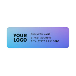 Étiquette Votre logo   Ombre vert bleu violet