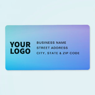 Étiquette Votre logo Ombre vert bleu violet