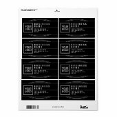 Étiquette Votre Logo Stylisé Géométrique Black Adresse de re (Feuille entière)