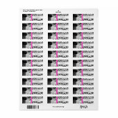 Étiquette Votre Mariage photo Vintage rose Damask (Feuille entière)