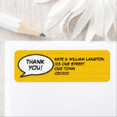 Étiquette Votre message Voix Bubble Amusant Retro Comique Li (En situation)