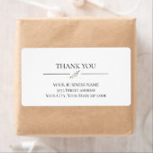 Étiquette Votre nom d'entreprise Adresse Elegant Simple Prod (En situation)