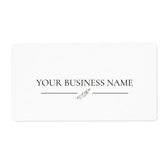 Étiquette Votre nom d'entreprise Elegant Simple Product Étiq (Devant)