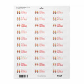 Étiquette Votre Nom Ici ! Lettre personnalisée M Teddy Bear (Feuille entière)