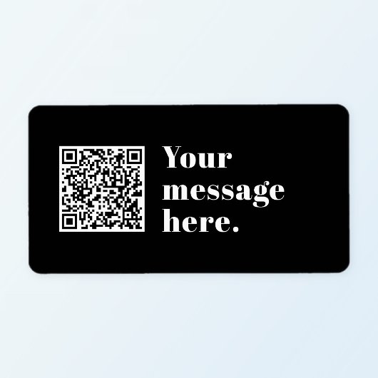 Étiquette Votre propre code QR téléchargé & Texte Rétro Modi