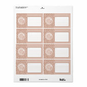 Étiquette VOTRE PROPRE LOGO Beige & Boho Marron Points (Feuille entière)