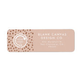 Étiquette VOTRE PROPRE LOGO Points Brown Beige & Boho (Devant)