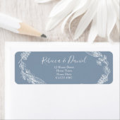 Étiquette Votre thème de couleur Dusty Blue Floral (En situation)