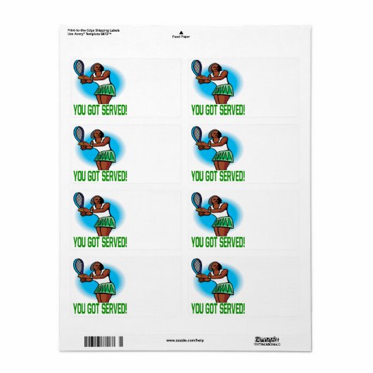 Étiquette Vous Avez Été Servi (Feuille entière)