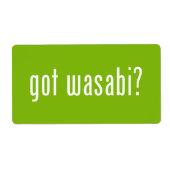 Étiquette vous avez wasabi ? (Devant)