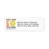 Étiquette Vous Êtes Mon Soleil (Devant)