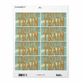 Étiquette Voyage en train (Feuille entière)