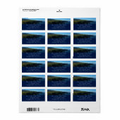 Étiquette Vue de l'île Père Noël Cruz dans les îles Channel (Feuille entière)