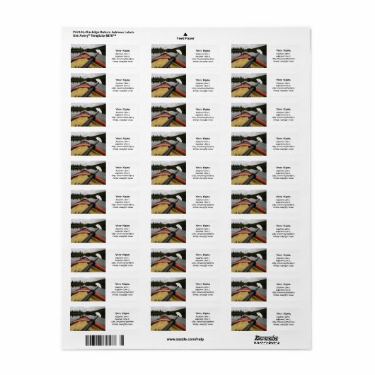 Étiquette Vue De Mon Kayak (Feuille entière)