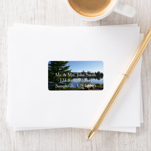 Étiquette Vue sur le lac Sprague (En situation)