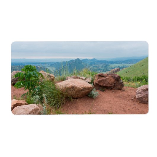 Étiquette Vue sur Red Rocks Park (Devant)