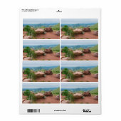 Étiquette Vue sur Red Rocks Park (Feuille entière)