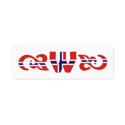 Étiquette W norvégienne Monogram (Devant)