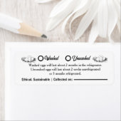 Étiquette Washed Unwashed Chicken Egg Carton Packaging (En situation)