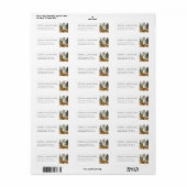 Étiquette Watercolor Autumn Forest Wedding Adresse (Feuille entière)