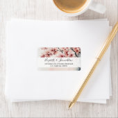 Étiquette Watercolor Cherry Blossom Floral Girly Script Name (En situation)