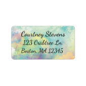 Étiquette Watercolor clouds address (Devant)