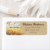 Étiquette Watercolor Country Wheat Field (En situation)