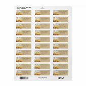 Étiquette Watercolor Country Wheat Field script (Feuille entière)