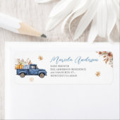 Étiquette Watercolor Elegant citrouille est sur le chemin bé (En situation)