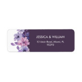 Étiquette Watercolor Floral Address Label (Devant)
