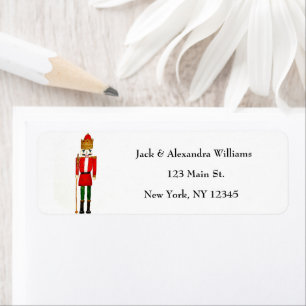 Étiquette Watercolor Nutcracker Christmas Adresse de retour