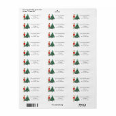 Étiquette Watercolor Nutcracker Christmas Adresse de retour (Feuille entière)