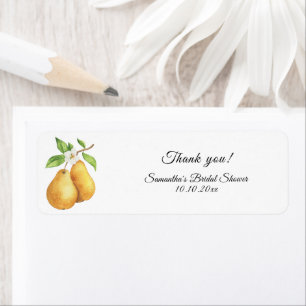 Étiquette Watercolor Perfect Pear Bridal Shower