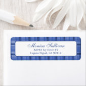 Étiquette Watercolor Plaid Holidays CUSTOM Adresse de retour (En situation)