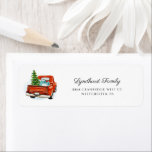 Étiquette Watercolor Red Truck Christmas Adresse de retour<br><div class="desc">Élevez votre correspondance de Noël avec nos étiquettes d'adresse de retour personnalisées, conçues pour ajouter une touche de sophistication à chaque enveloppe et colis que vous envoyez. Ces étiquettes personnalisés affichent votre nom et votre adresse dans une police de caractères nette et facile à lire, assurant que vos envois font...</div>