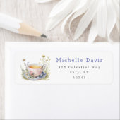 Étiquette Watercolor Spring Fête des mariées Tea Party Adres (En situation)