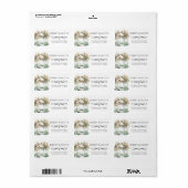 Étiquette Watercolor Spring Floral Gazebo Adresse du Mariage (Feuille entière)