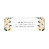 Étiquette Watercolor Spring Peine Nom personnalisé Adresse d (Devant)